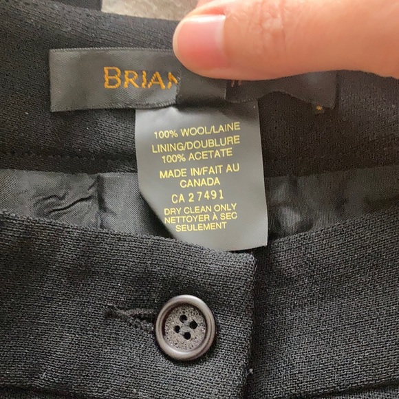 Brian Bailey 100% Wool Lined Dress Pants (Black) - Picture 11 of 16